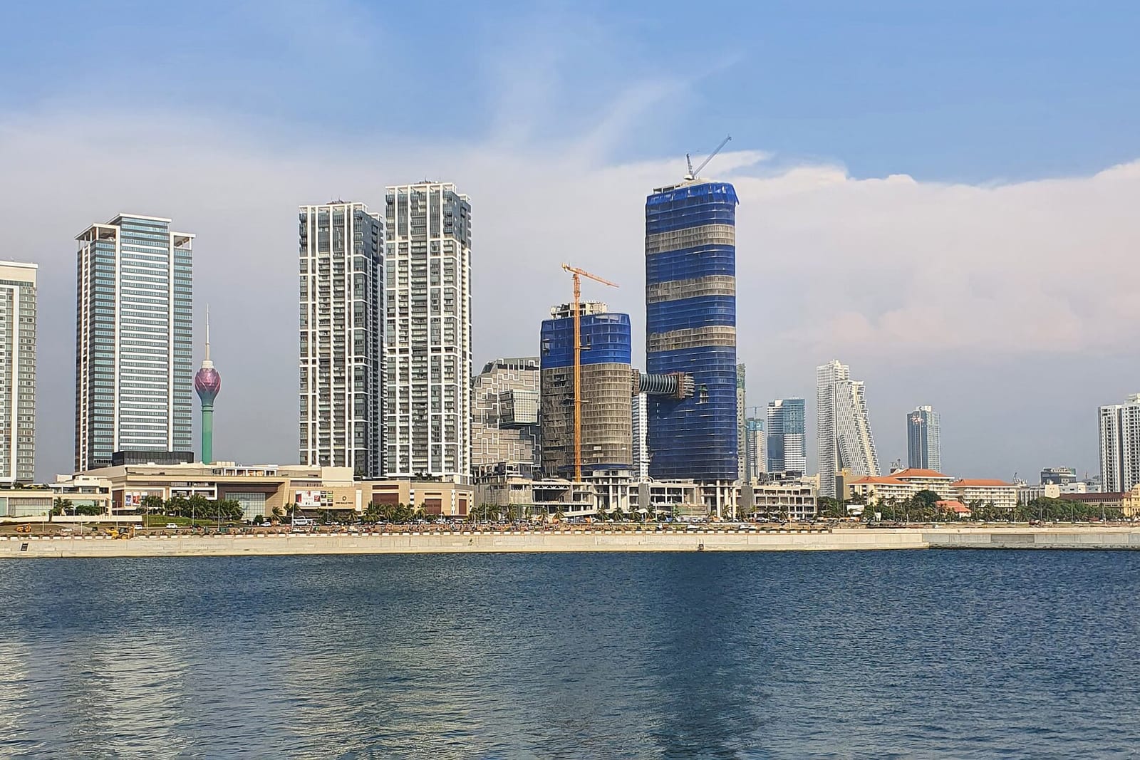 The Colombo skyline across the water