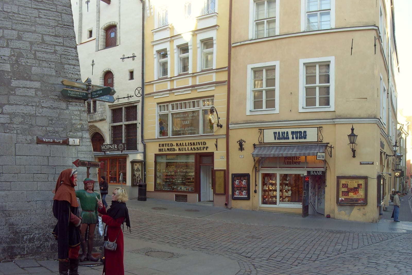 A street in Tallinn's Old Town with pastel facades