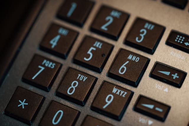 Close-up of a telephone keypad