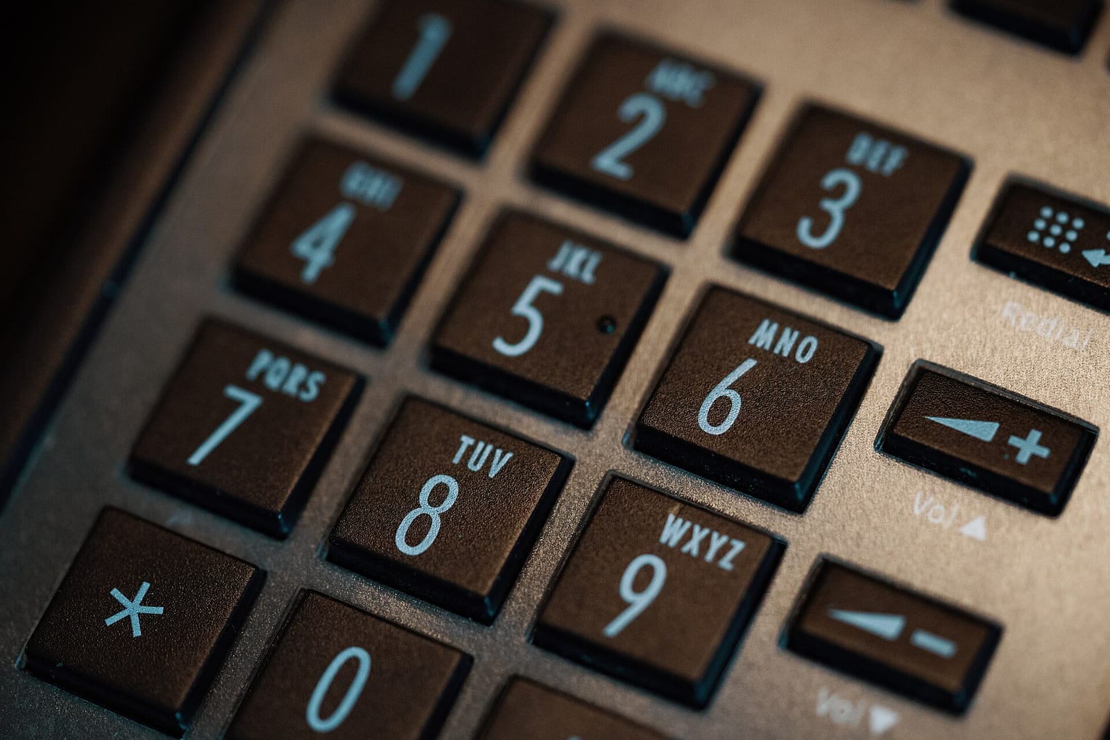 Close-up of a telephone keypad