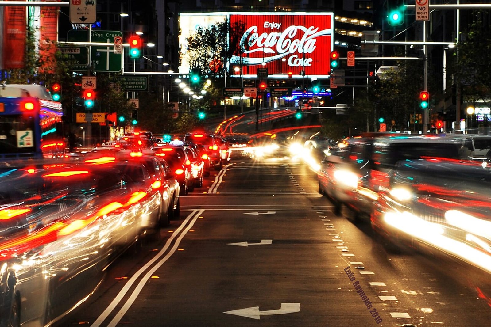 Kings Cross in Sydney at night
